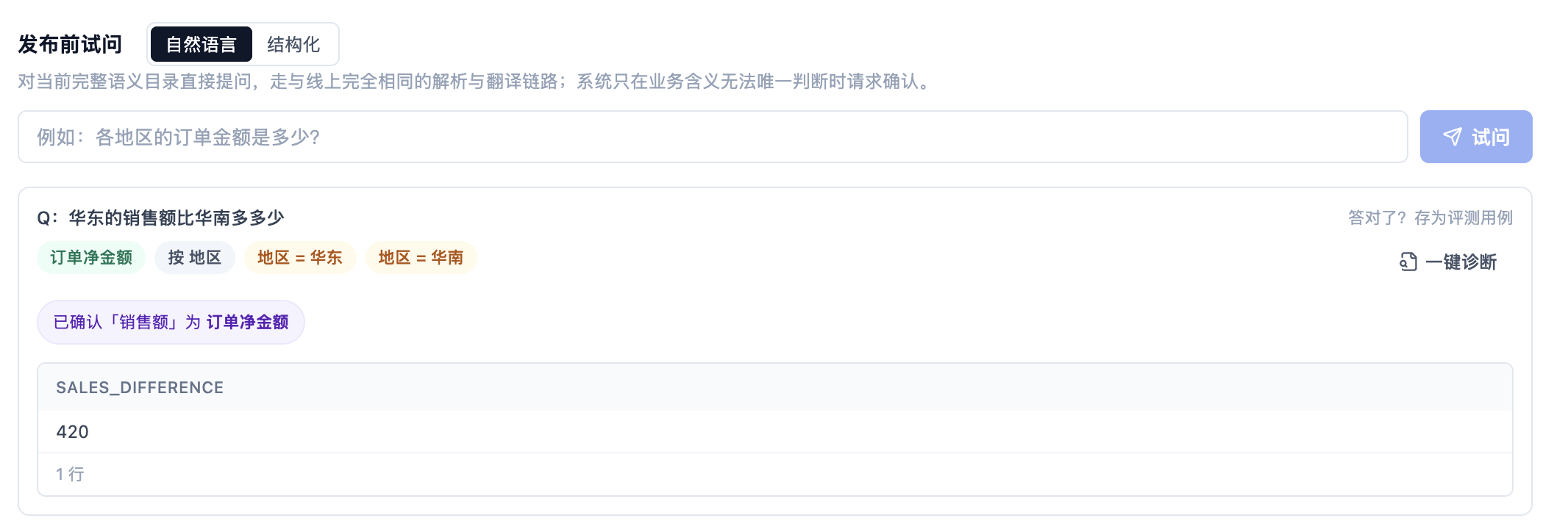 人工确认业务含义，而不是内部执行计划